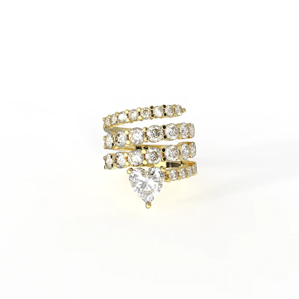 Infinite Heart Spiral Ring (GOLD)