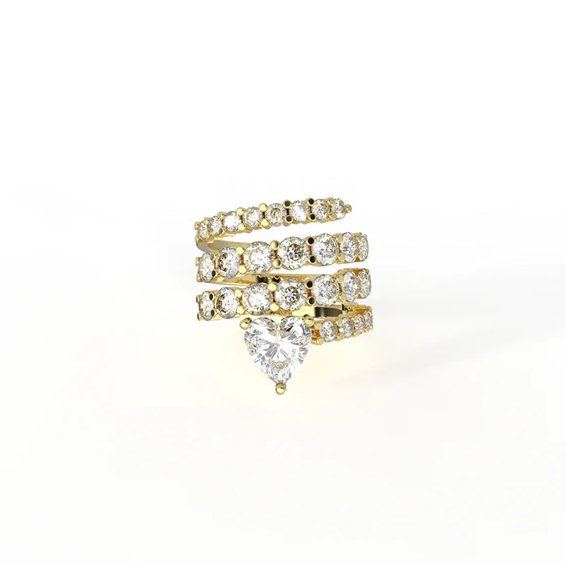 Infinite Heart Spiral Ring (GOLD)