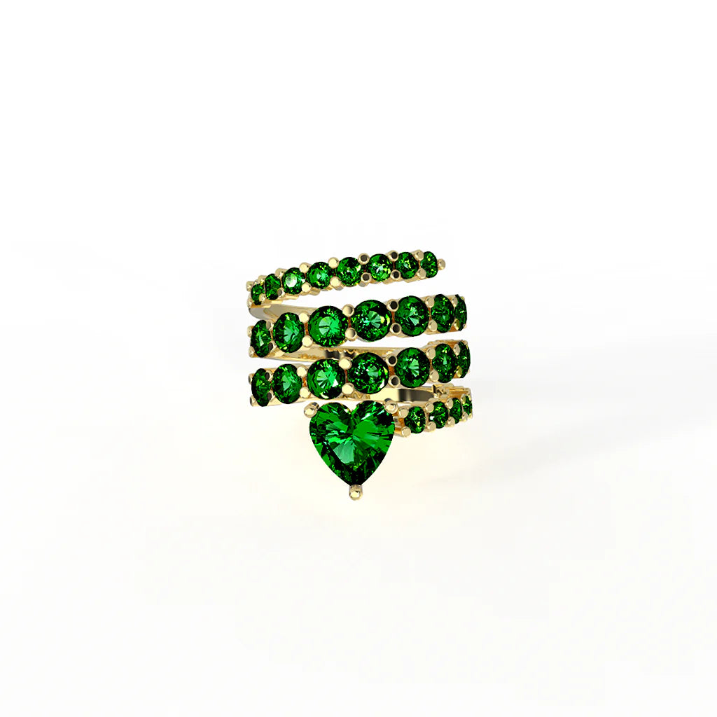 Infinite Heart Spiral Ring (GOLD)