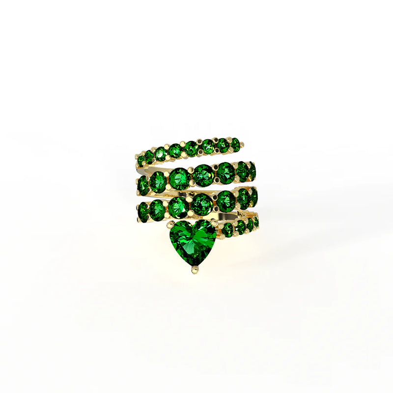 Infinite Heart Spiral Ring (GOLD)