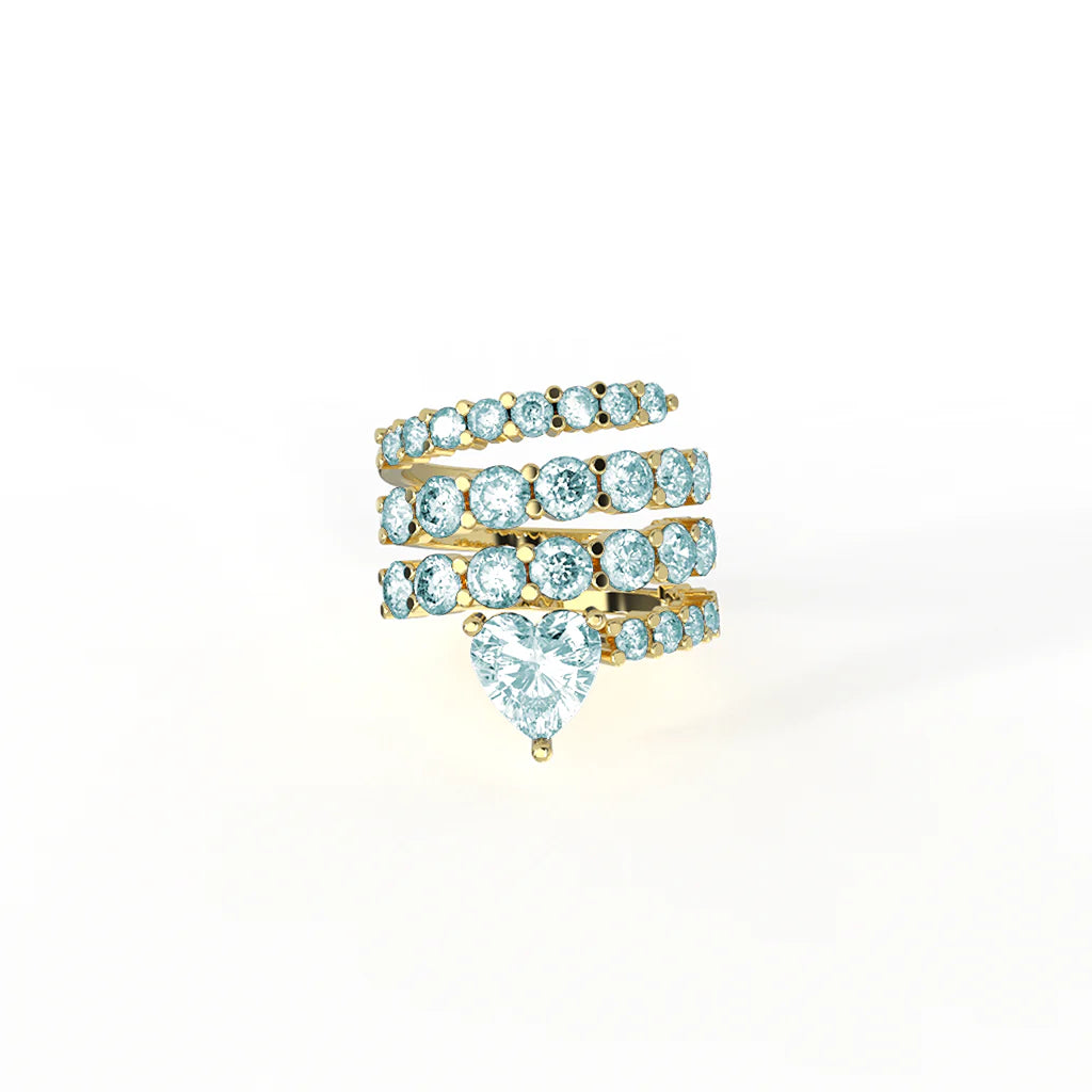 Infinite Heart Spiral Ring (GOLD)