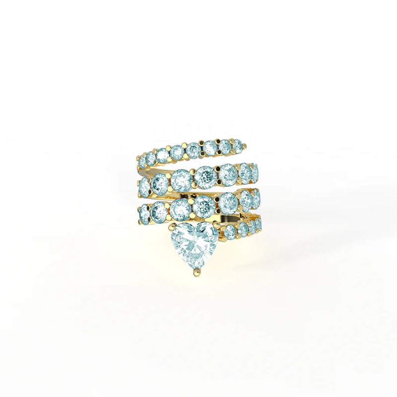 Infinite Heart Spiral Ring (GOLD)