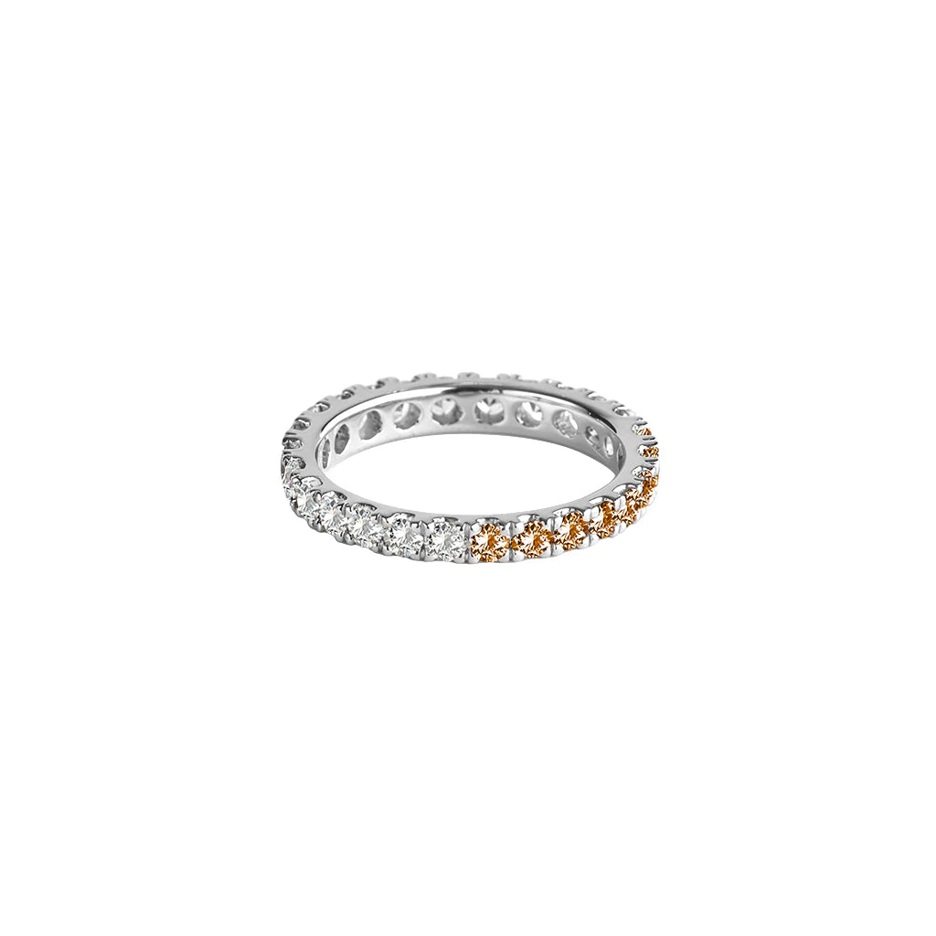 white candy pave eternity  (silver)