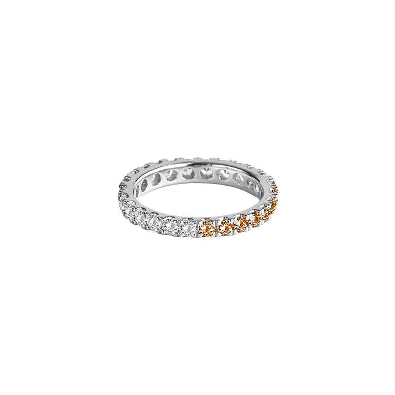white candy pave eternity  (silver)