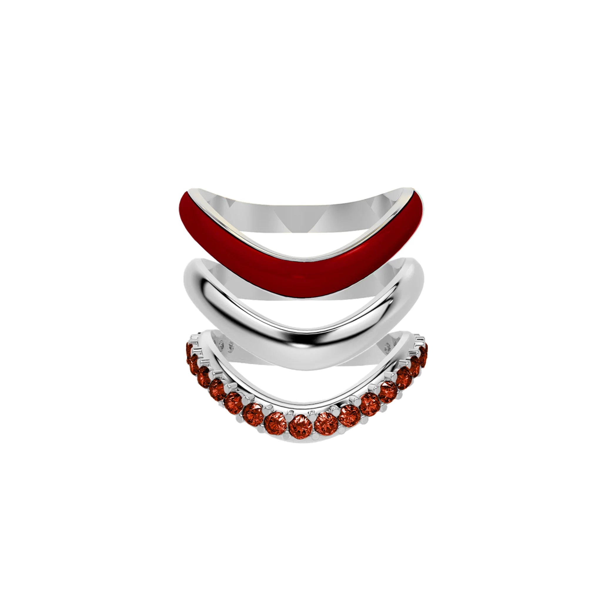 The Sugar Echo-Sliver Ring Trio