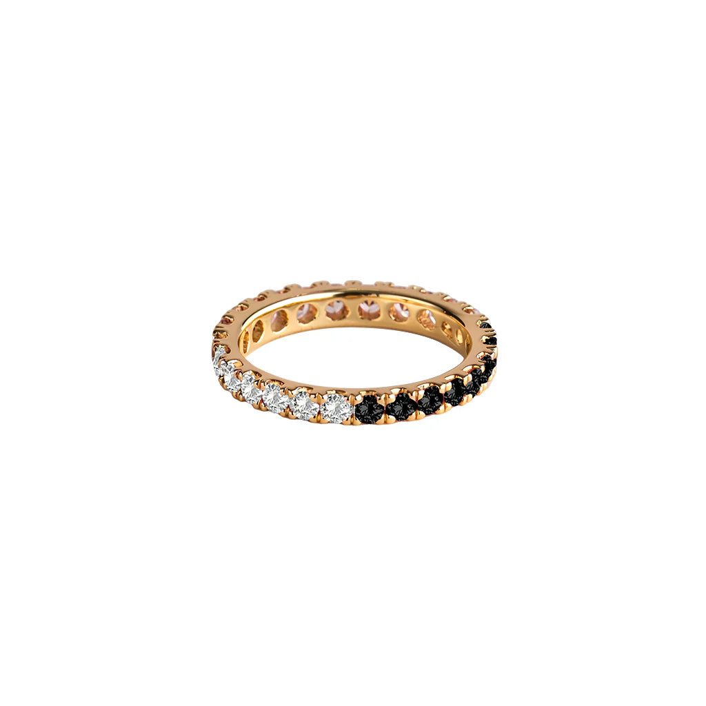 white candy pave eternity (gold)