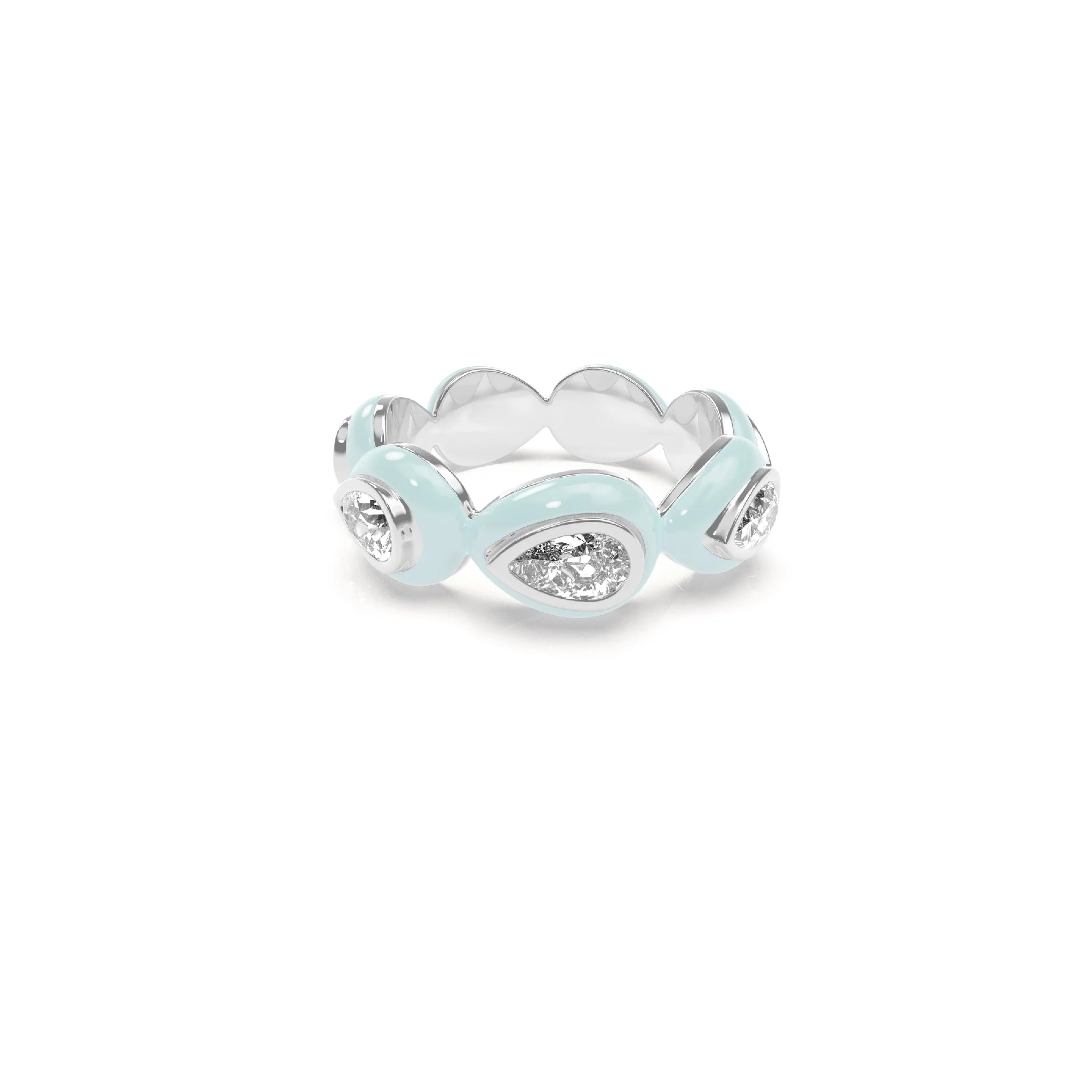 Liquid Tide Teardrop Ring (SILVER)