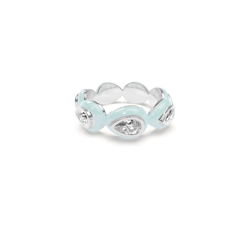 Liquid Tide Teardrop Ring (SILVER)