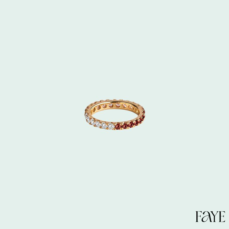 white candy pave eternity (gold)