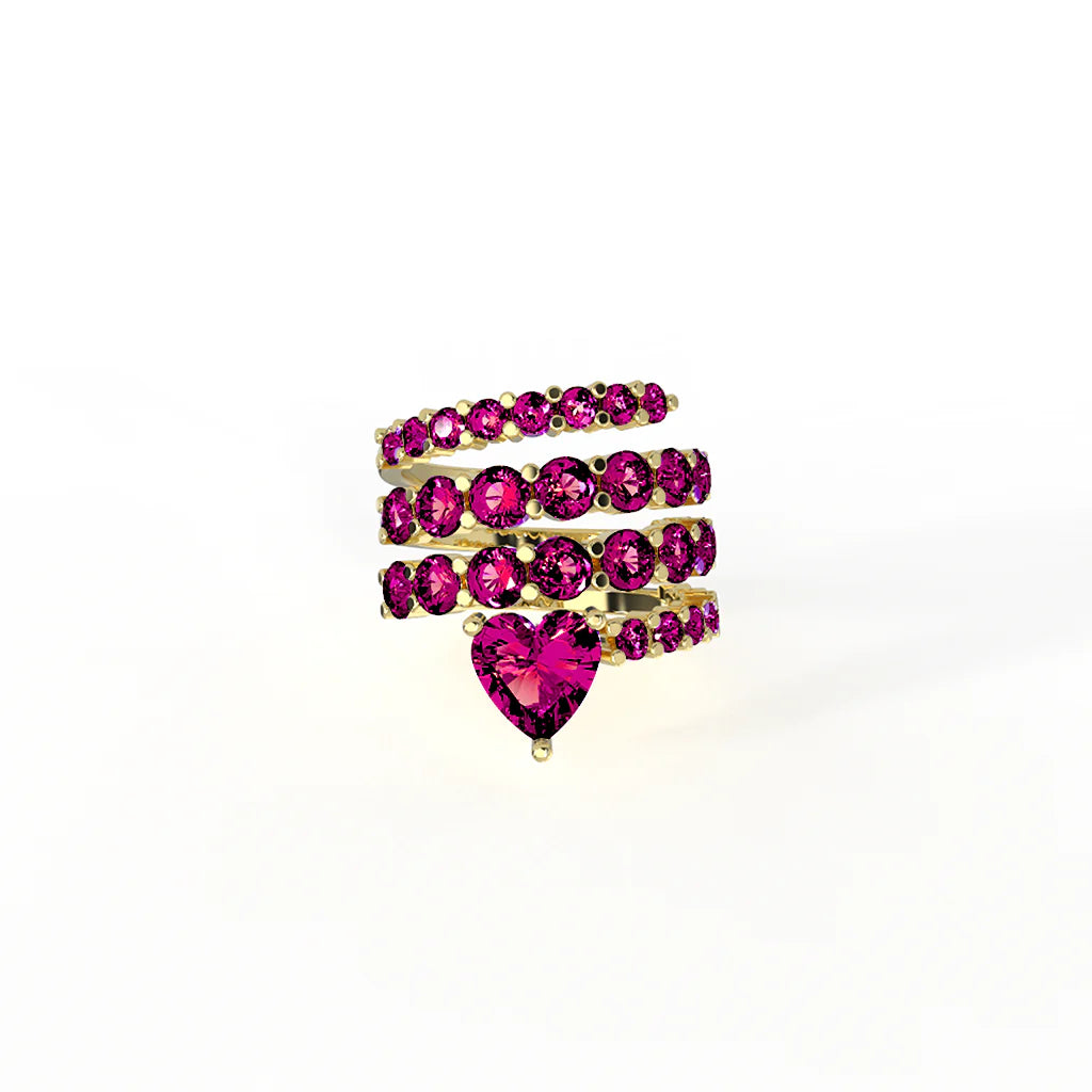 Infinite Heart Spiral Ring (GOLD)