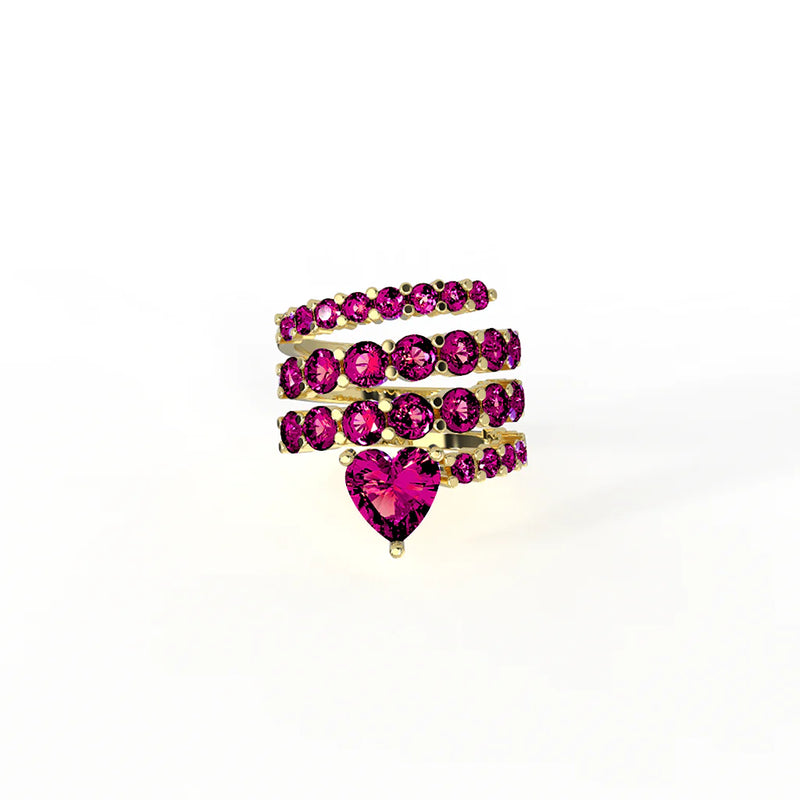Infinite Heart Spiral Ring (GOLD)
