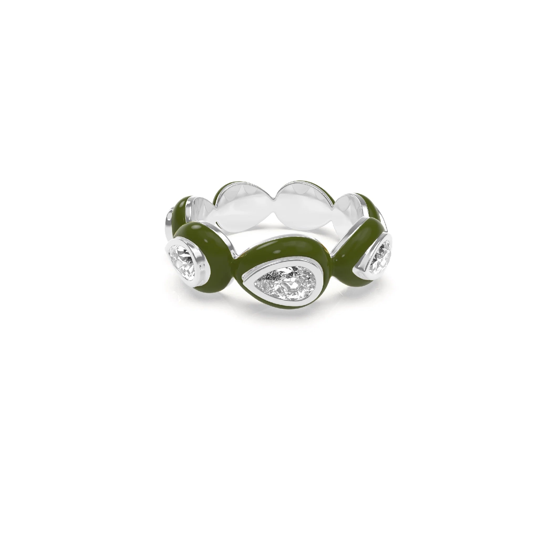 Liquid Tide Teardrop Ring (SILVER)