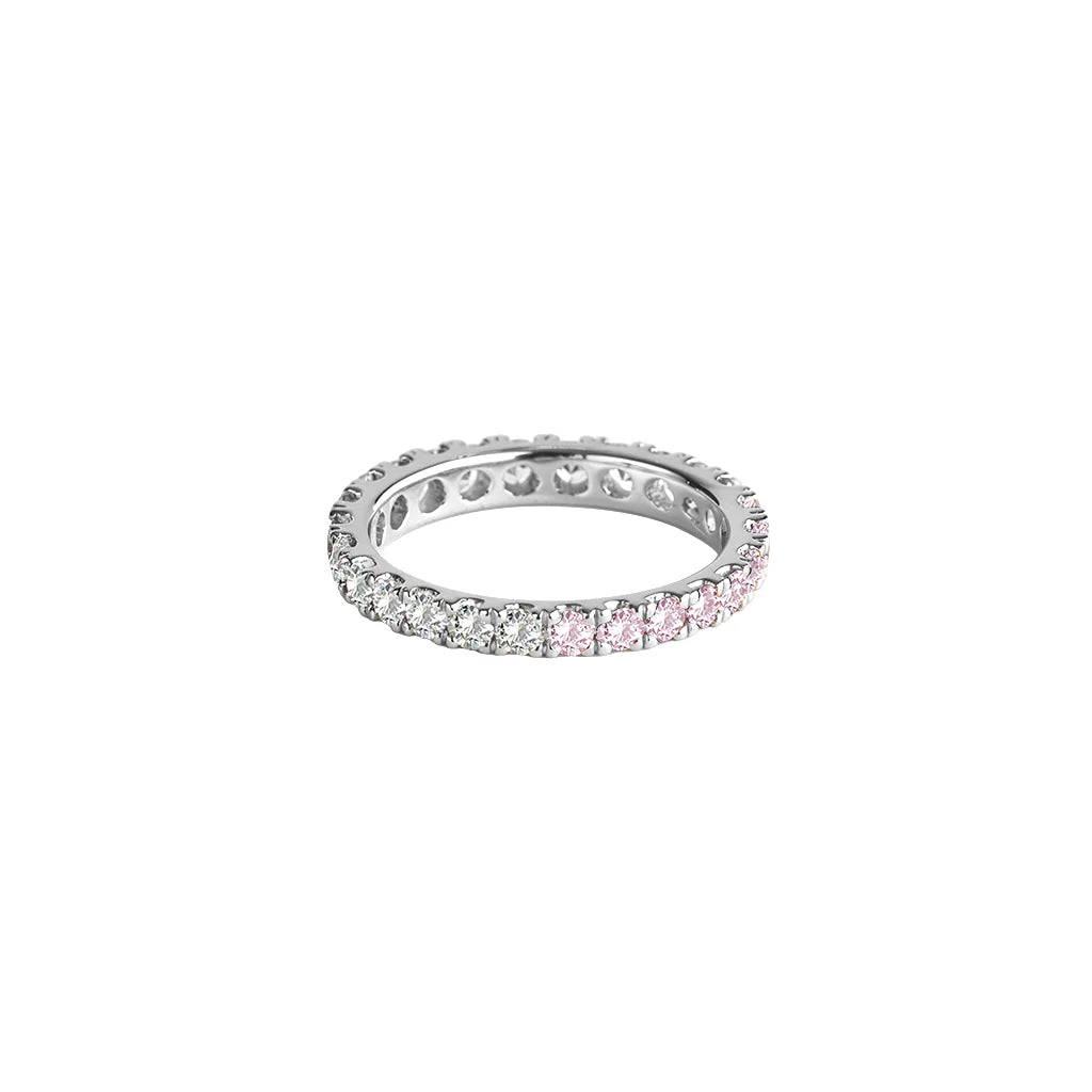 white candy pave eternity  (silver)