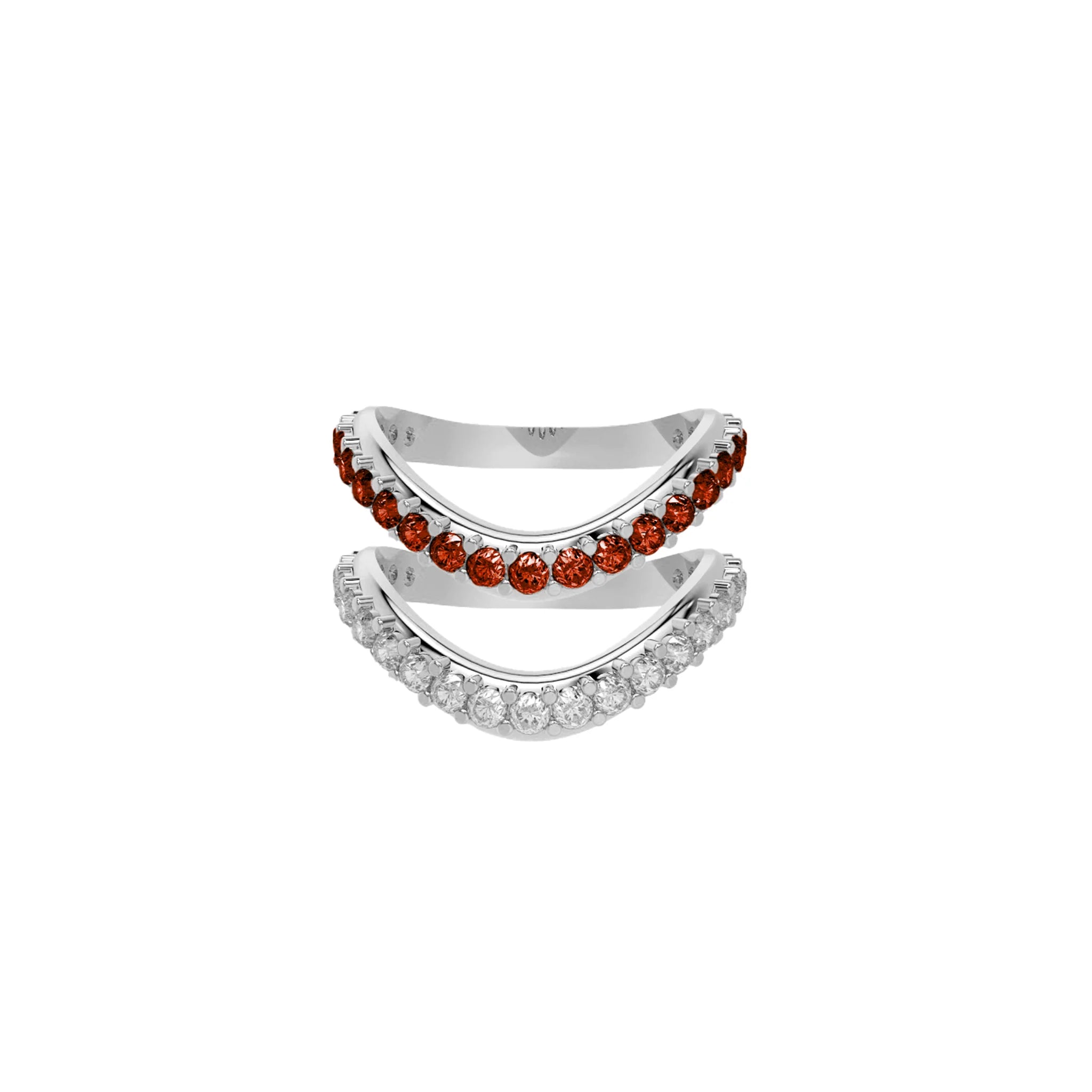 Liquid Tide Dual Band Pavé Ring