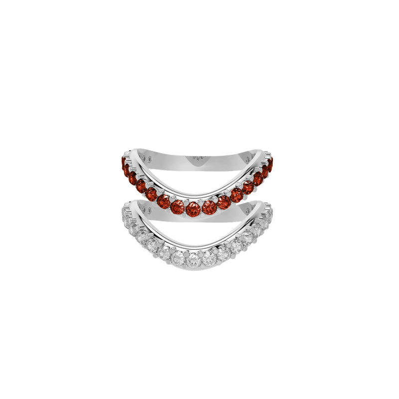 Liquid Tide Dual Band Pavé Ring