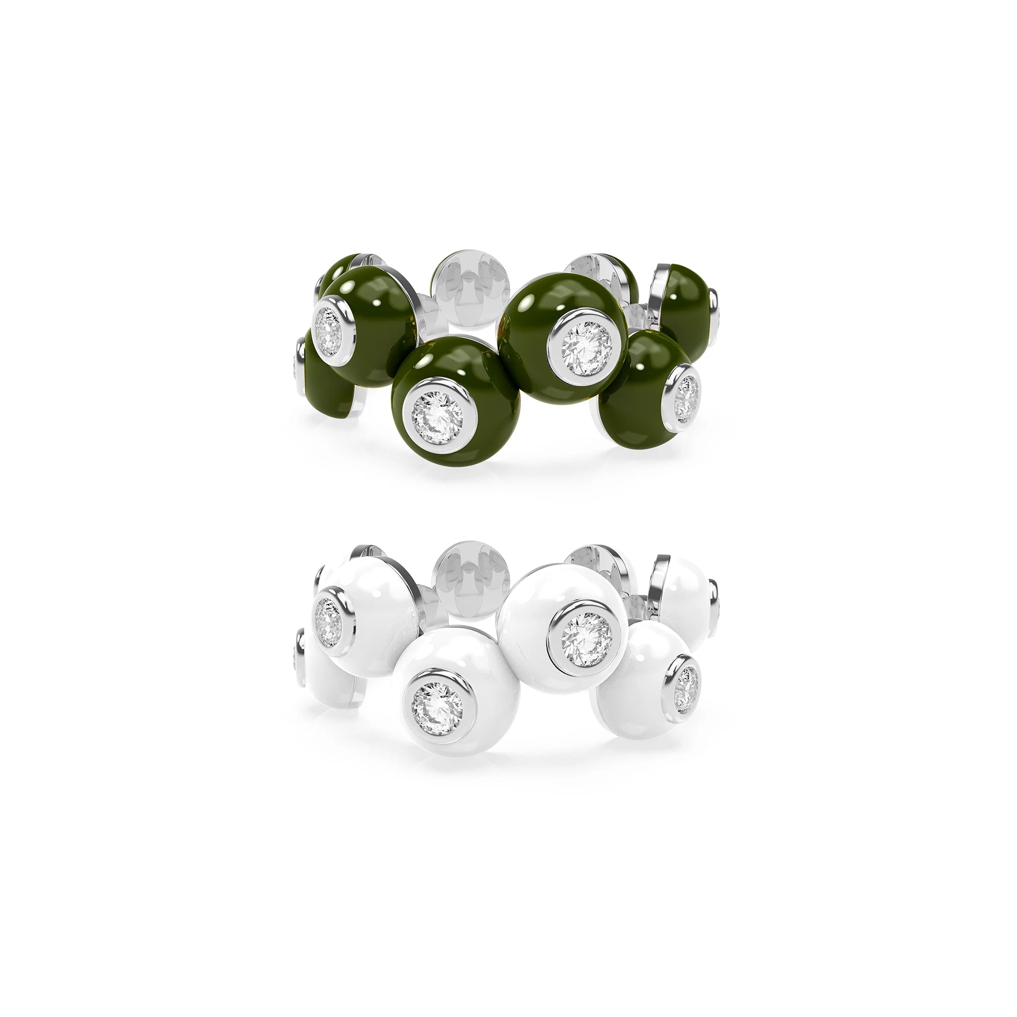 The Dopamine Overdose-Silver Ring set of 2