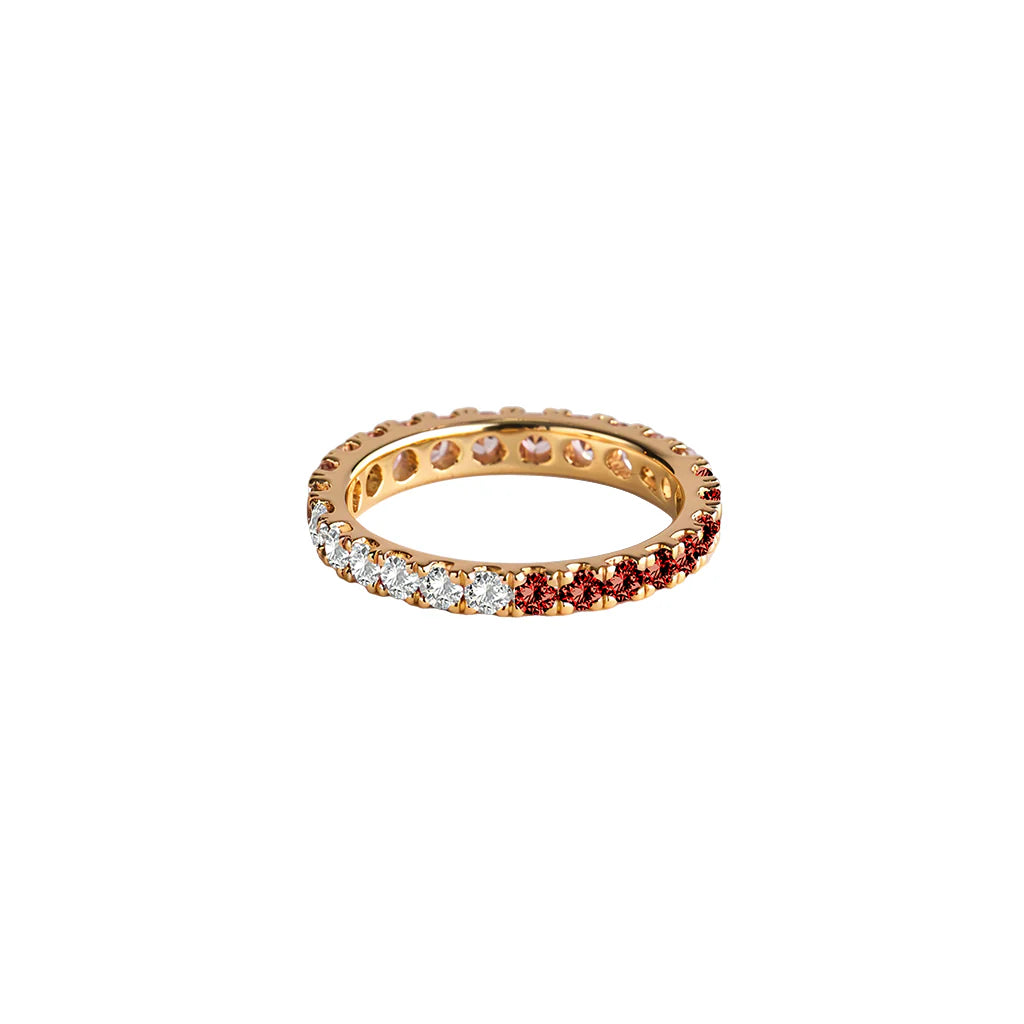 white candy pave eternity (gold)