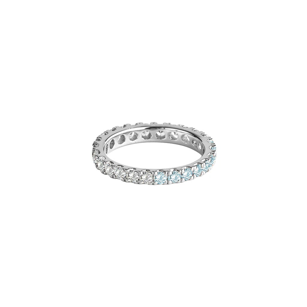 white candy pave eternity  (silver)