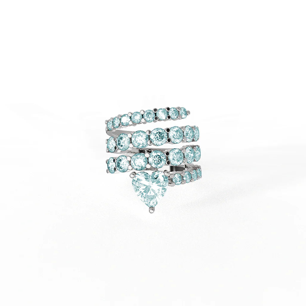 Infinite Heart Spiral Ring (SILVER)