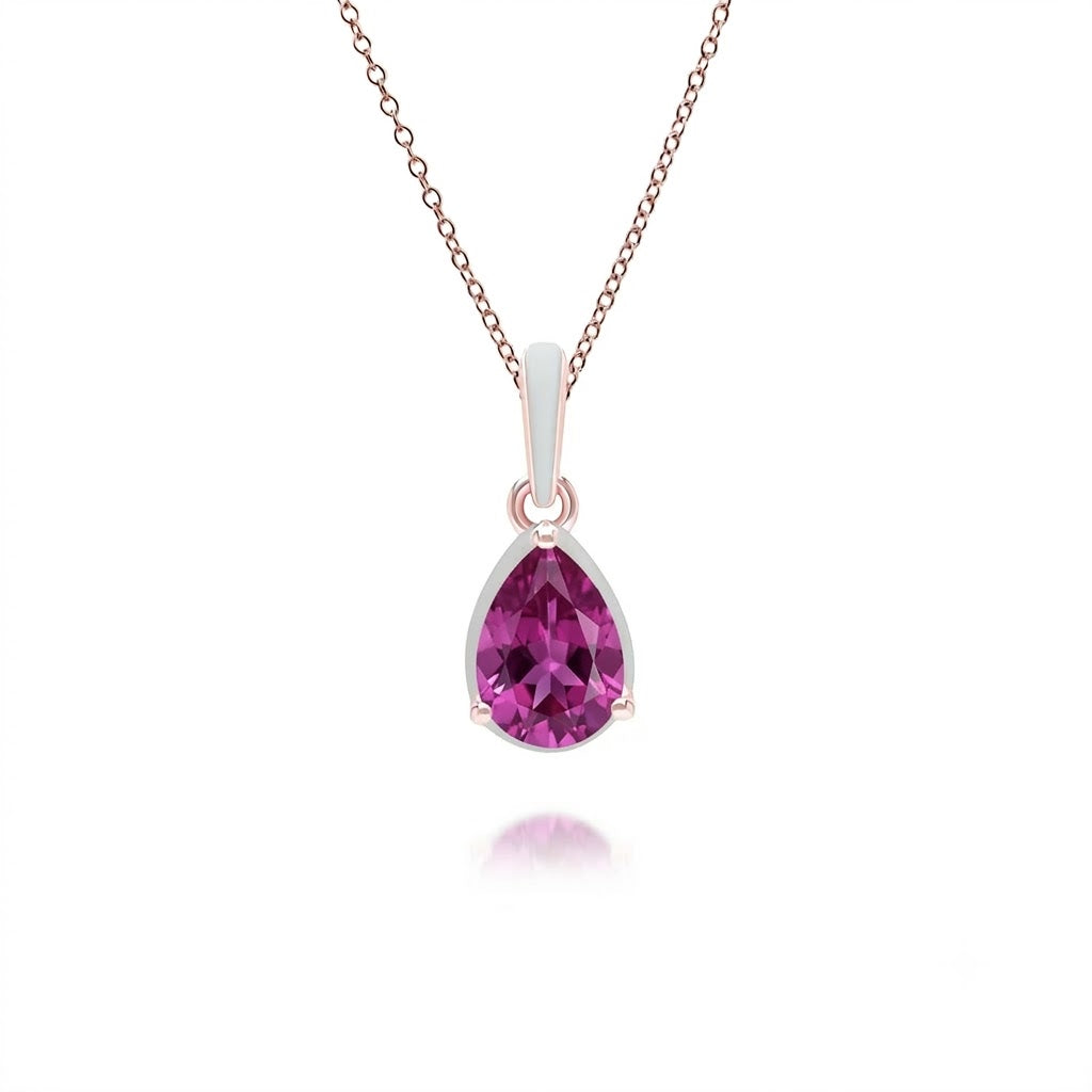 Lumina Round-Cut Enamel Pendant Necklace (Sky Blue Edition)