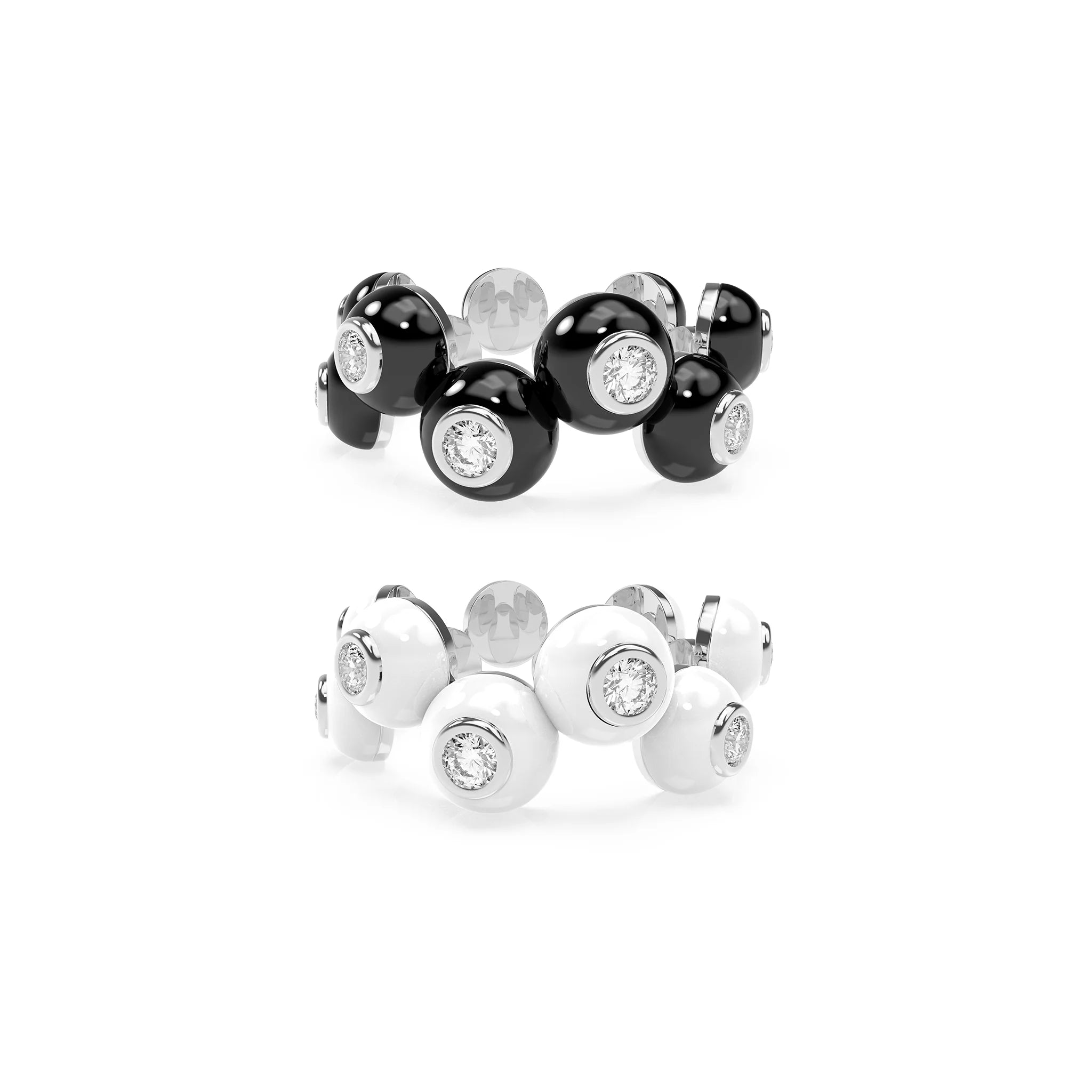The Dopamine Overdose-Silver Ring set of 2