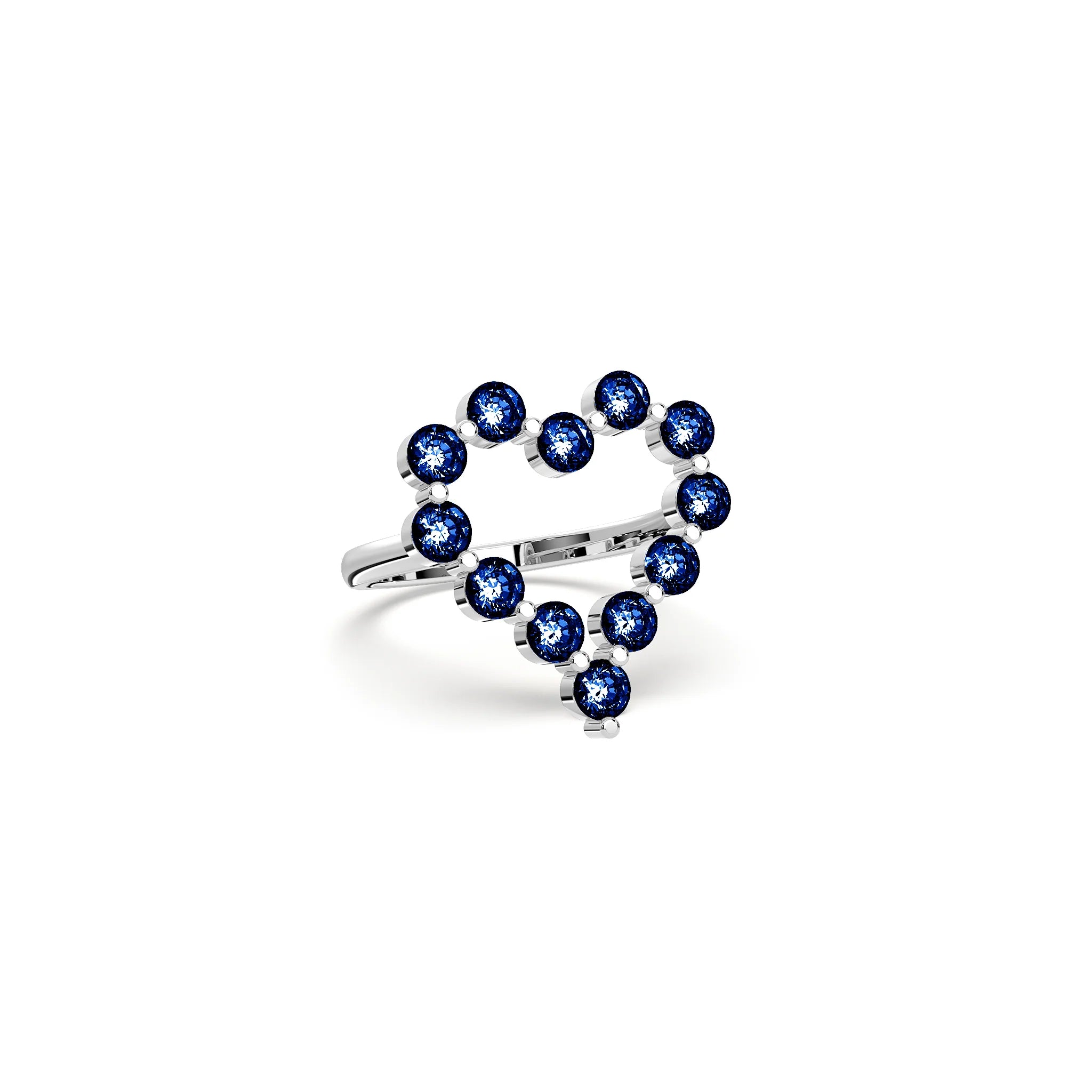 Heart Halo Ring - Silver
