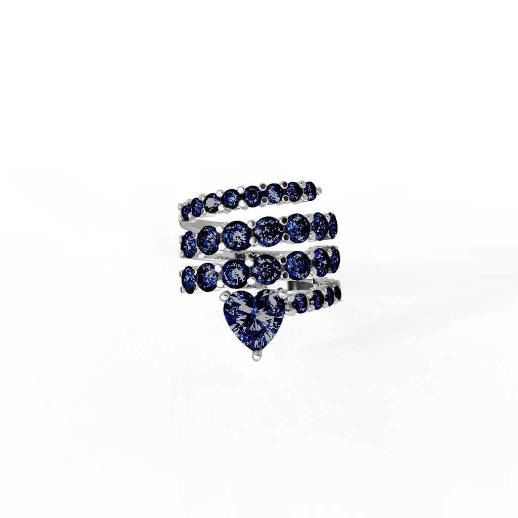 Infinite Heart Spiral Ring (SILVER)