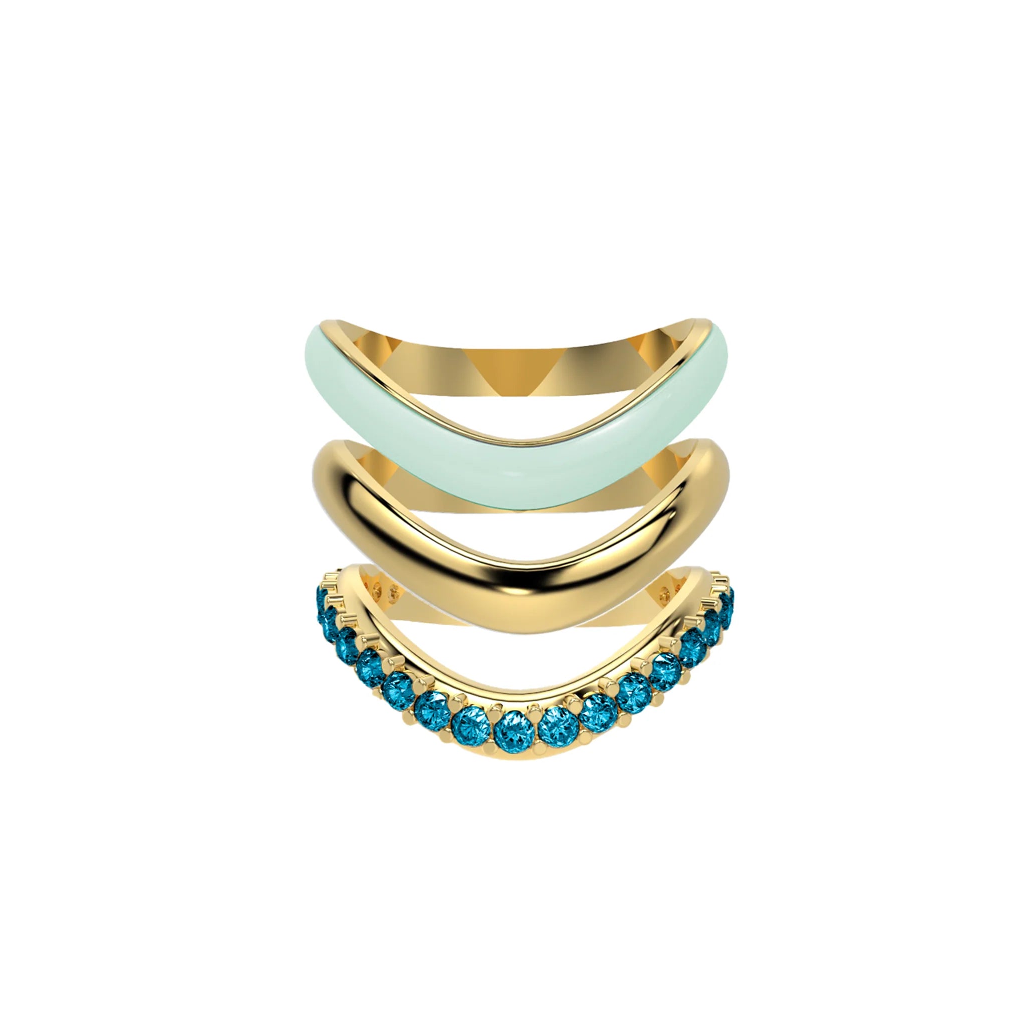 The Sugar Echo-Gold  (Set of 3)