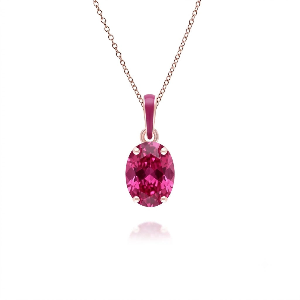 Lumina Round-Cut Enamel Pendant Necklace (Sky Blue Edition)