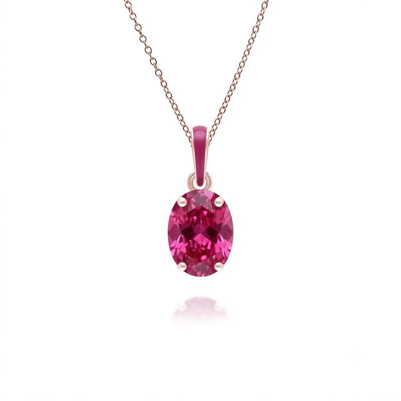 Lumina Round-Cut Enamel Pendant Necklace (Sky Blue Edition)