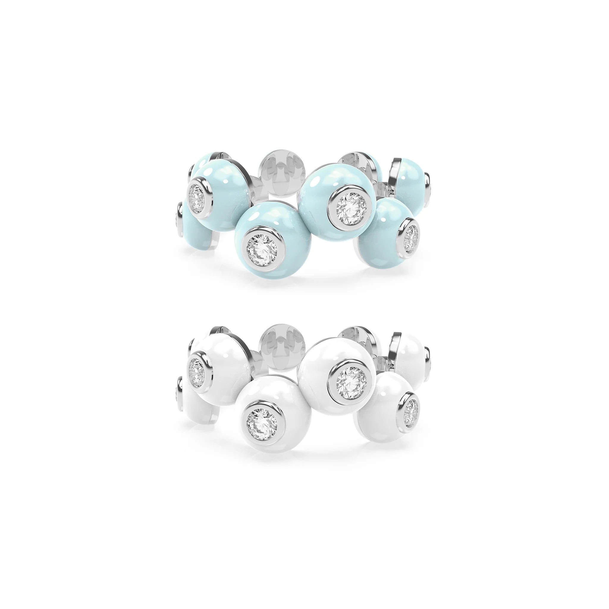 The Dopamine Overdose-Silver Ring set of 2