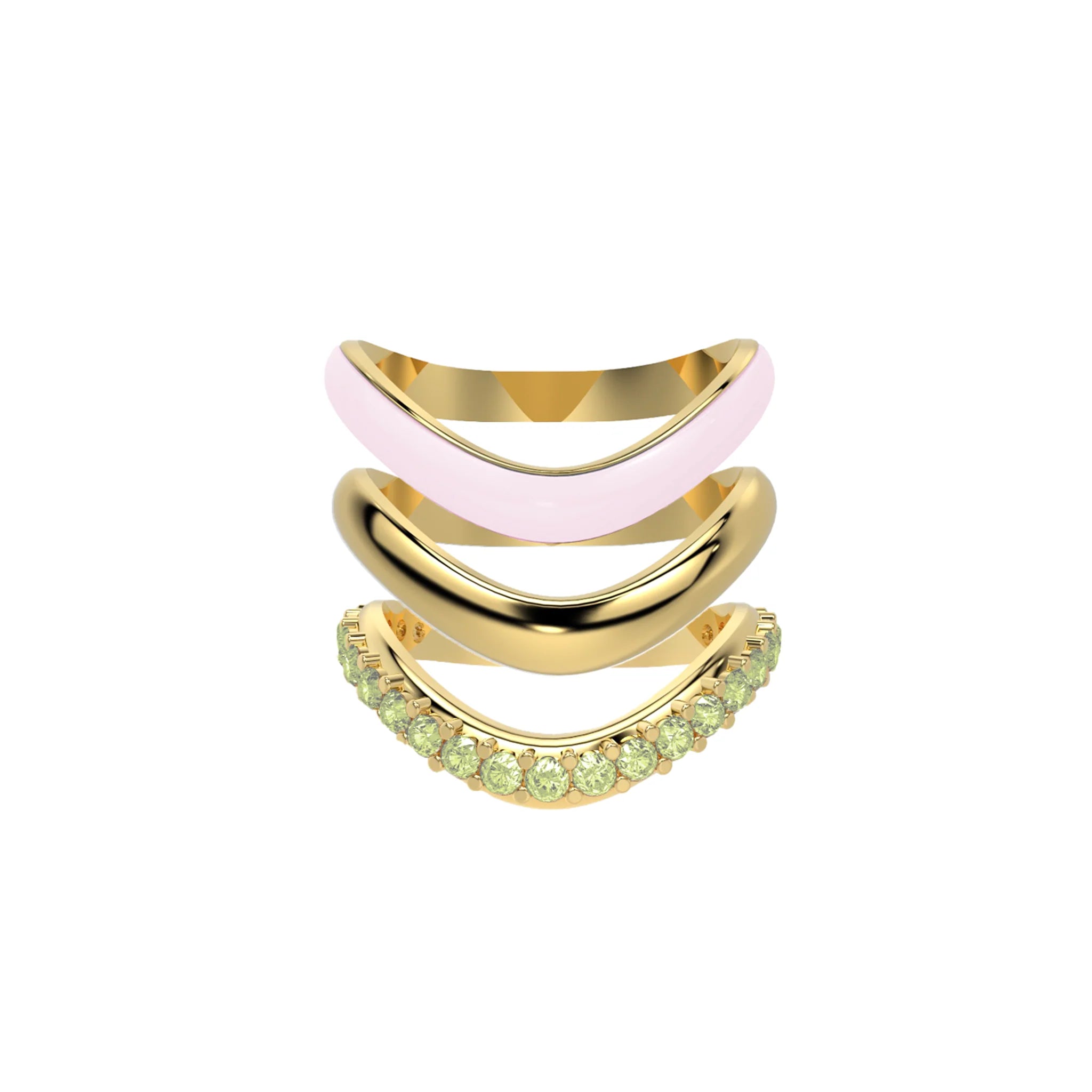 The Sugar Echo-Gold  (Set of 3)