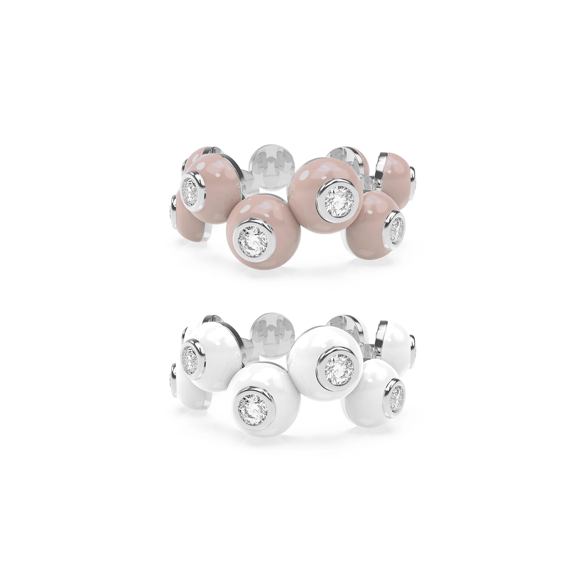 The Dopamine Overdose-Silver Ring set of 2