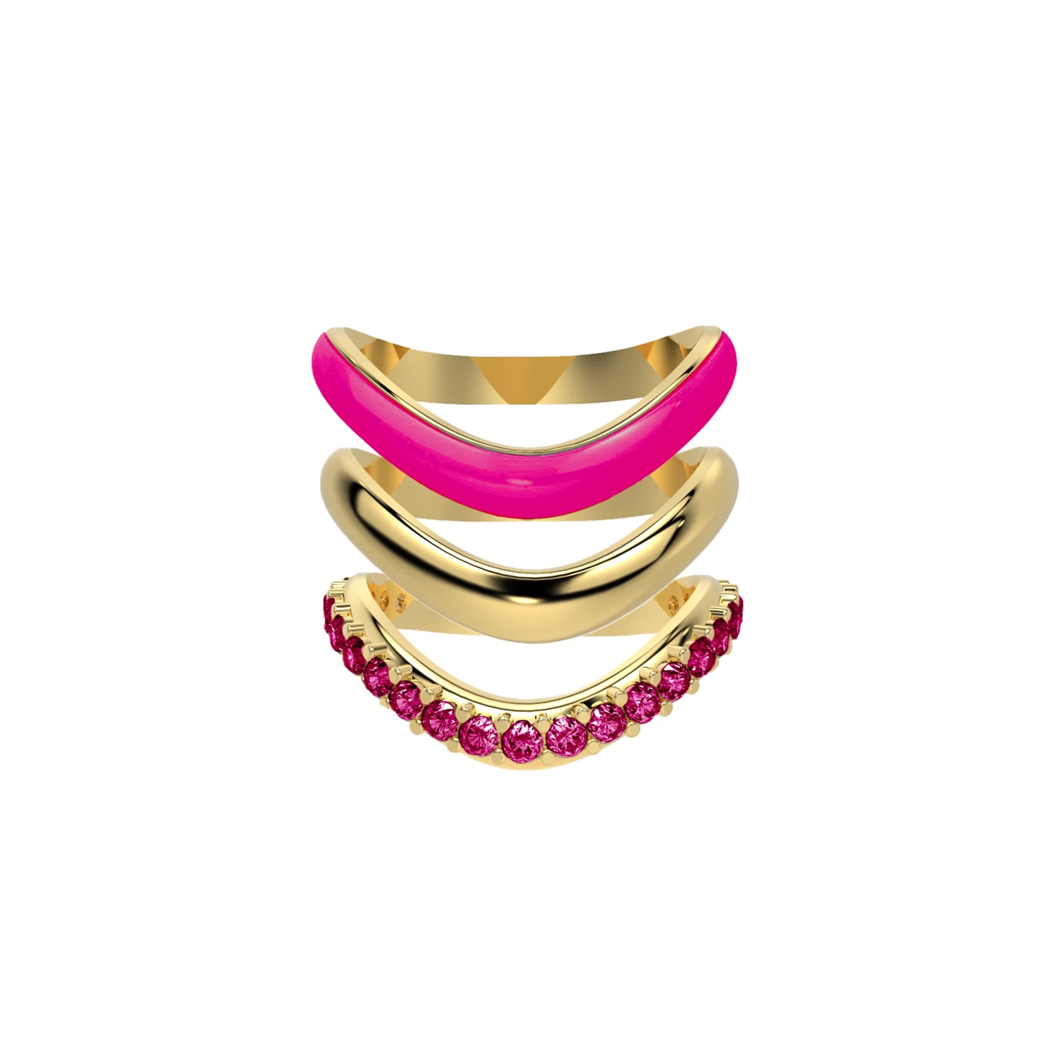 The Sugar Echo-Gold Ring Trio