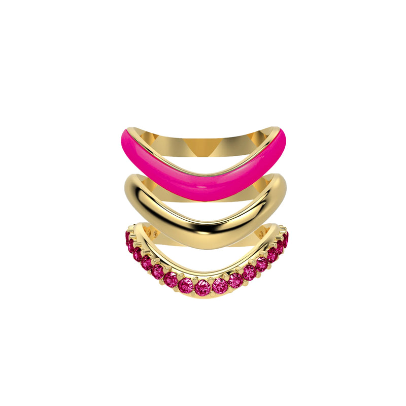 The Sugar Echo-Gold Ring Trio