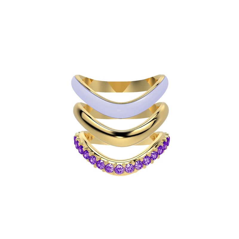 The Sugar Echo-Gold Ring Trio