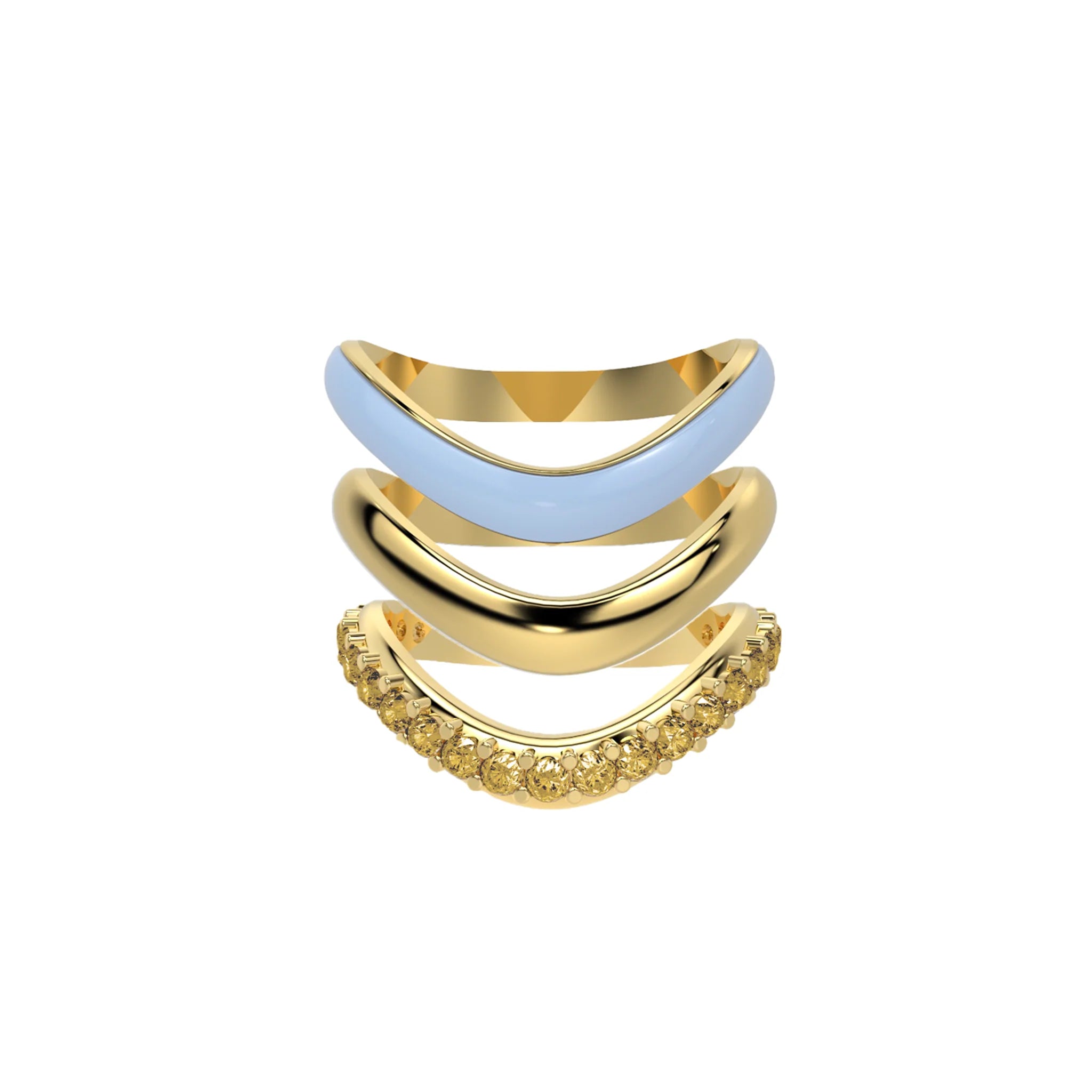 The Sugar Echo-Gold  (Set of 3)