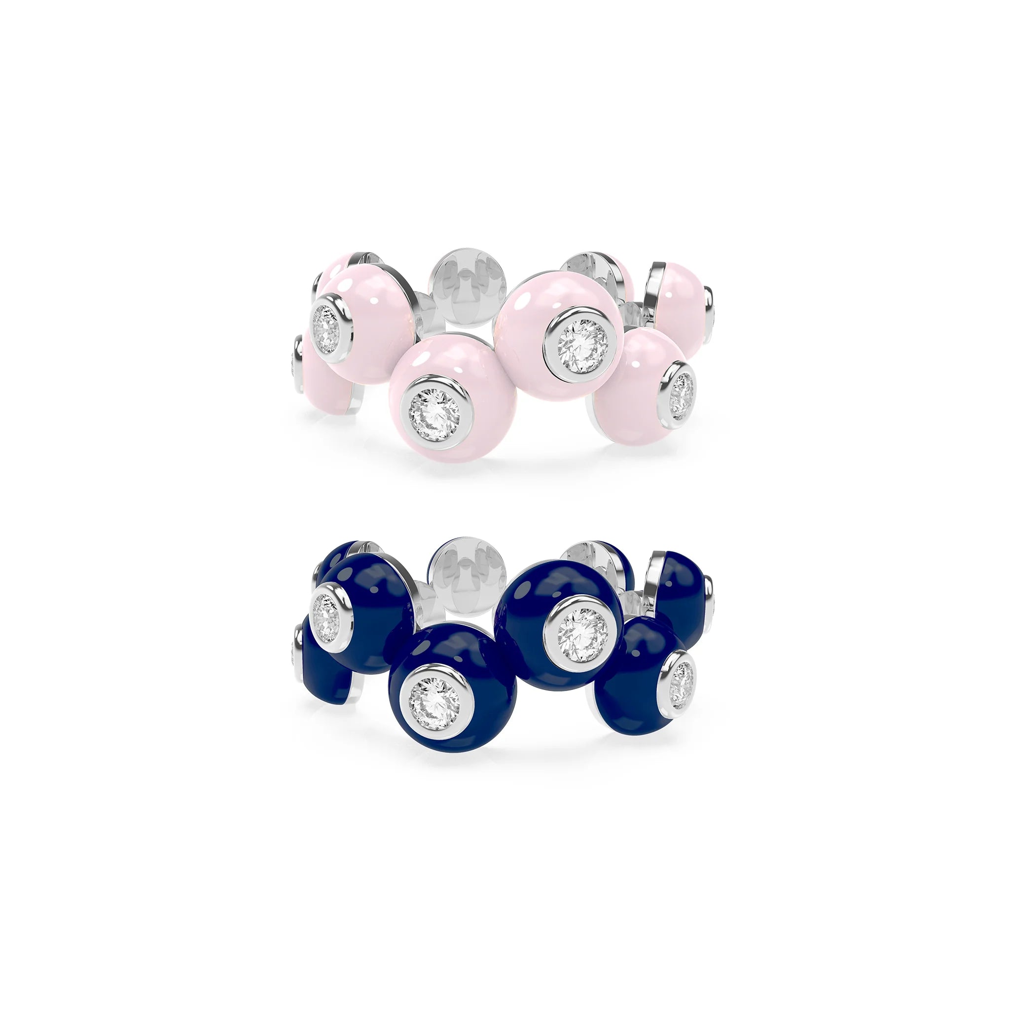 The Dopamine Overdose-Silver Ring set of 2