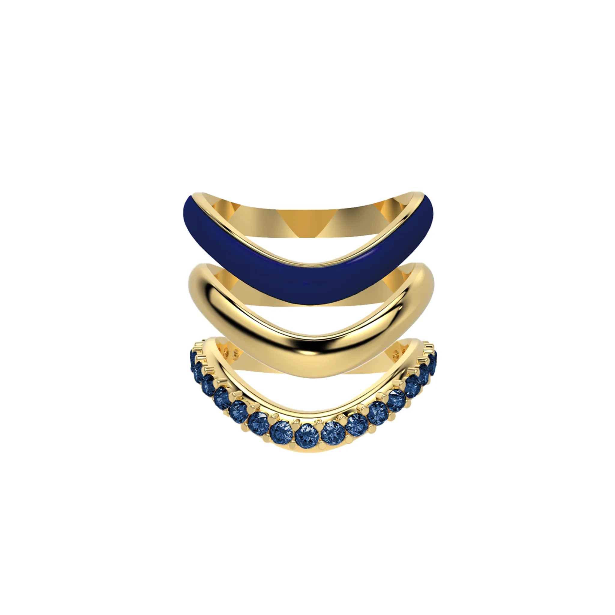 The Sugar Echo-Gold Ring Trio