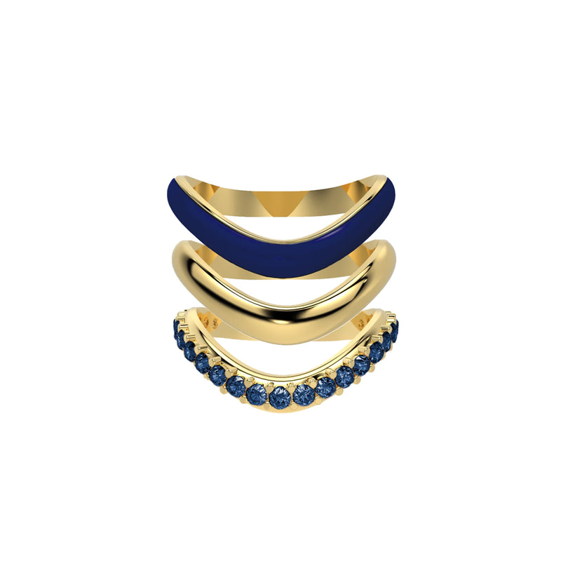 The Sugar Echo-Gold Ring Trio