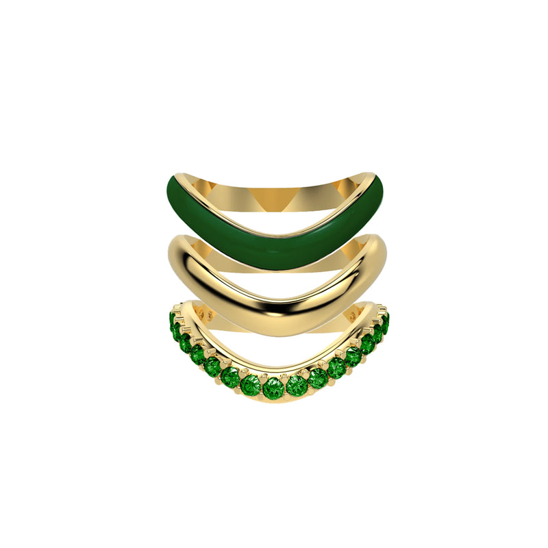 The Sugar Echo-Gold Ring Trio