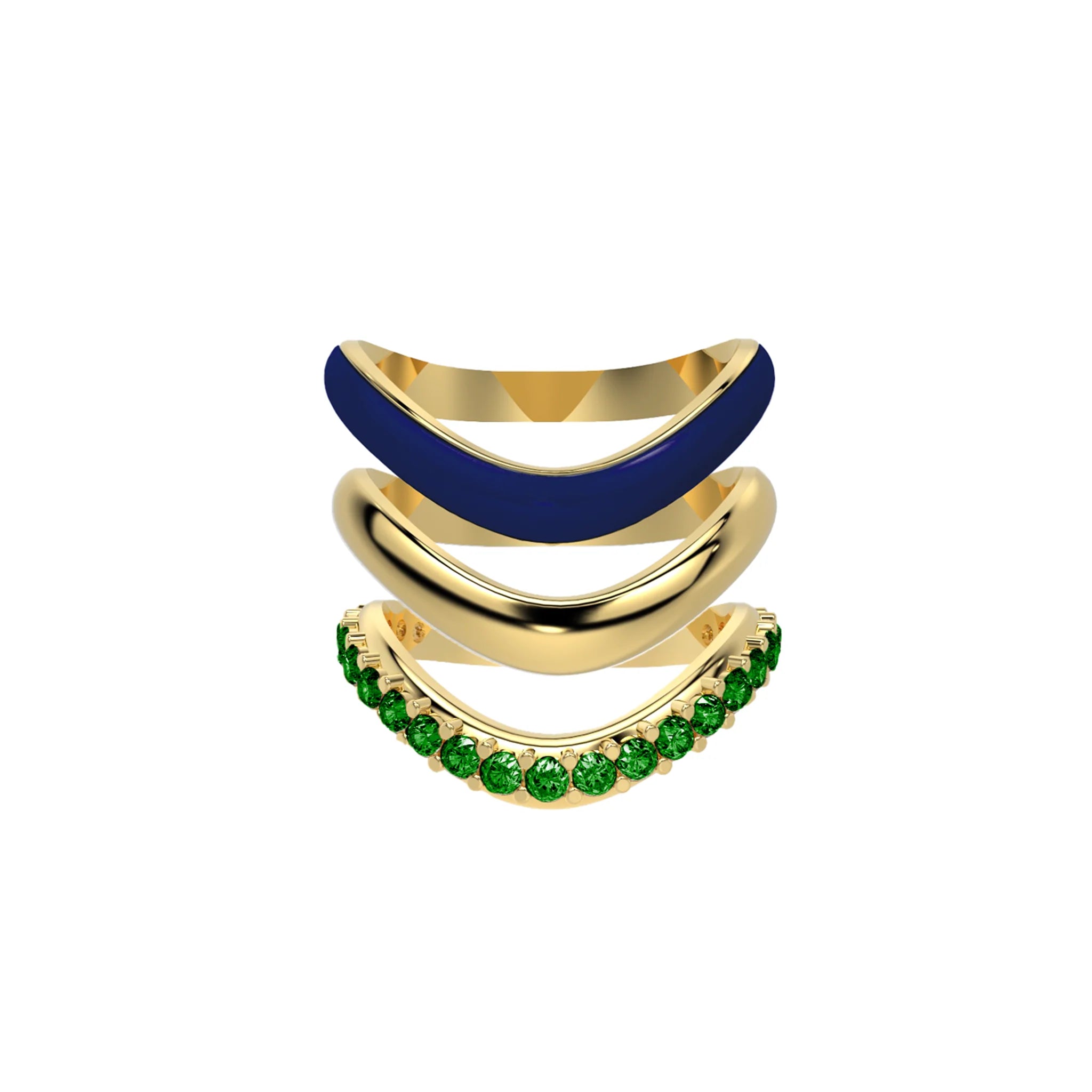 The Sugar Echo-Gold  (Set of 3)