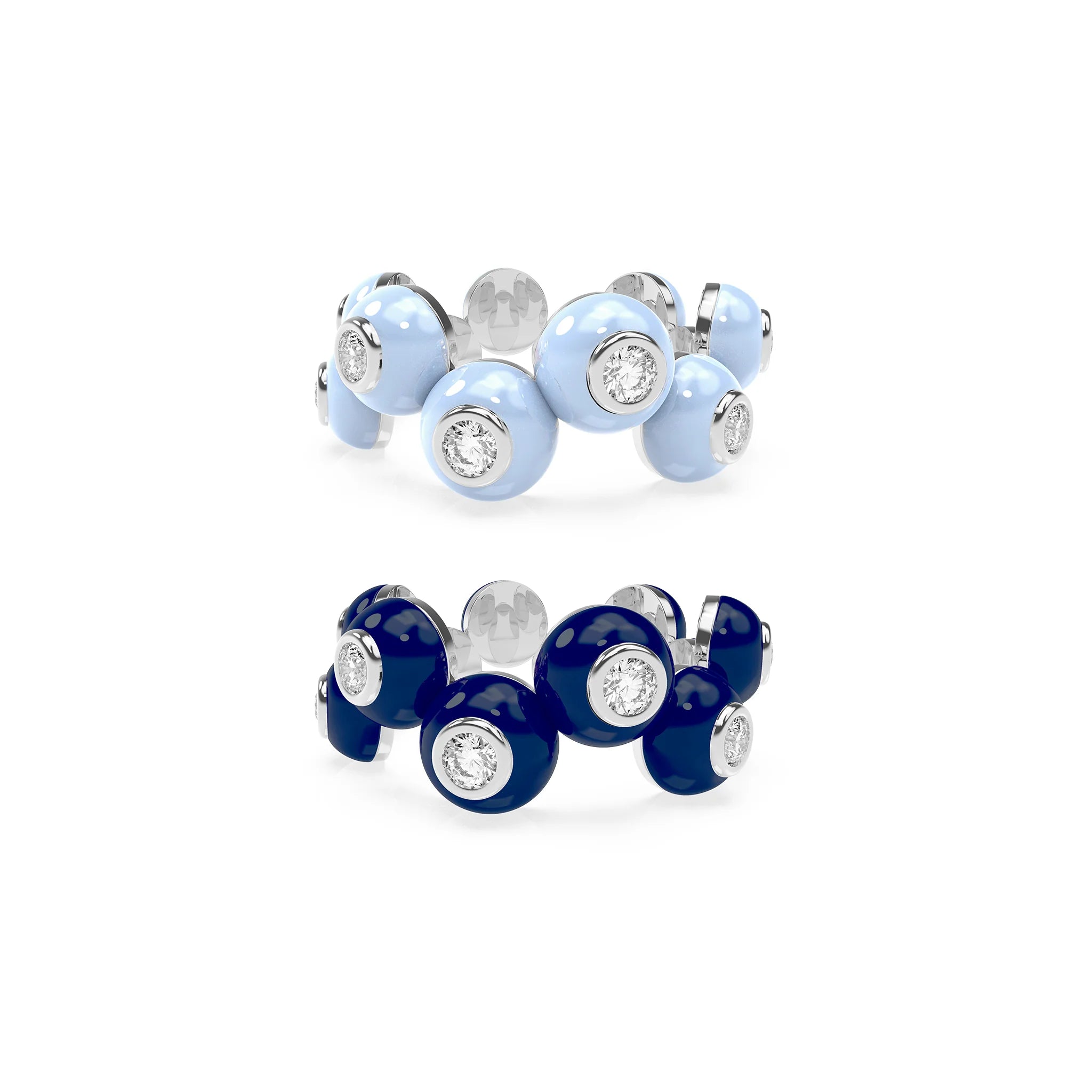 The Dopamine Overdose-Silver Ring set of 2