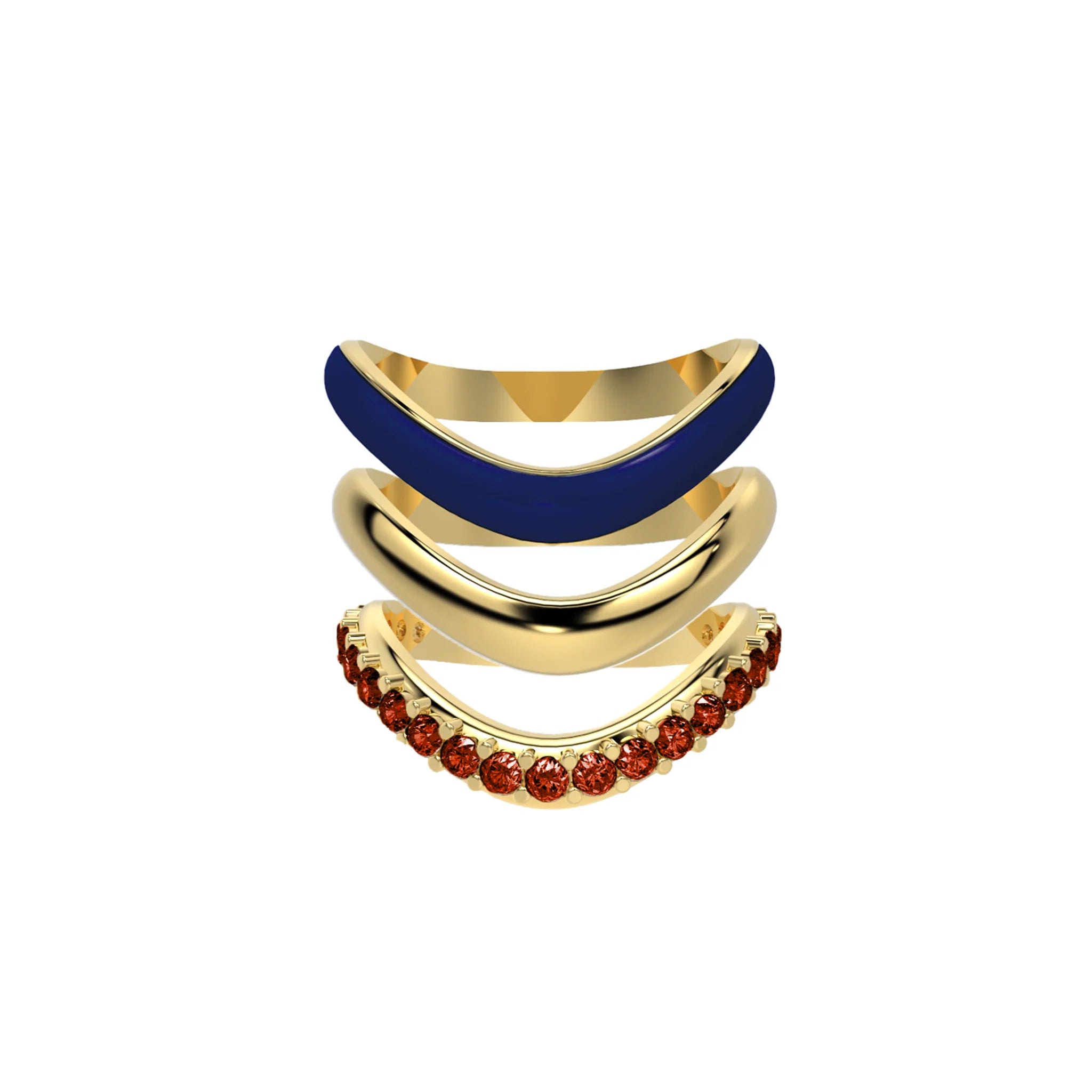 The Sugar Echo-Gold  (Set of 3)