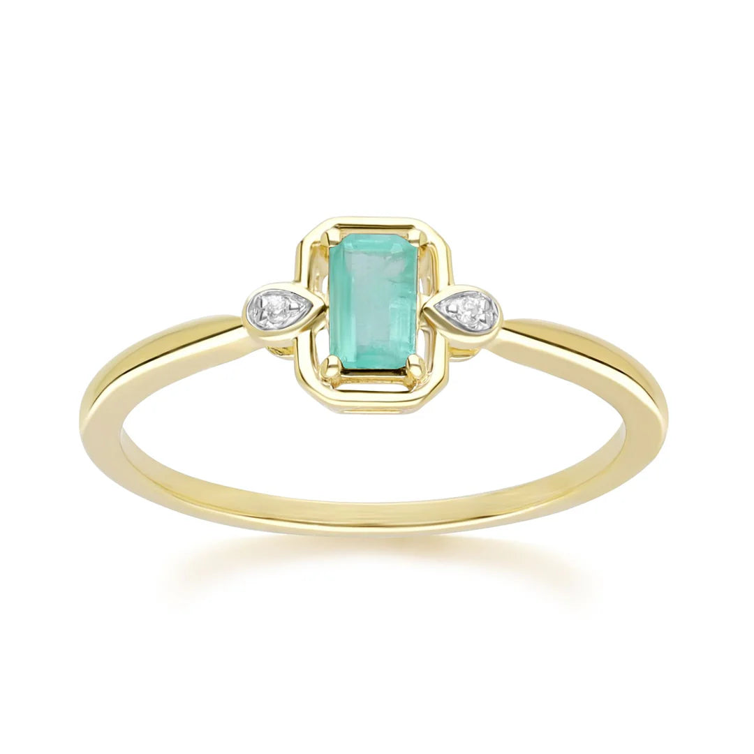 Lumina Emerald-Cut Ring (Ruby Edition)