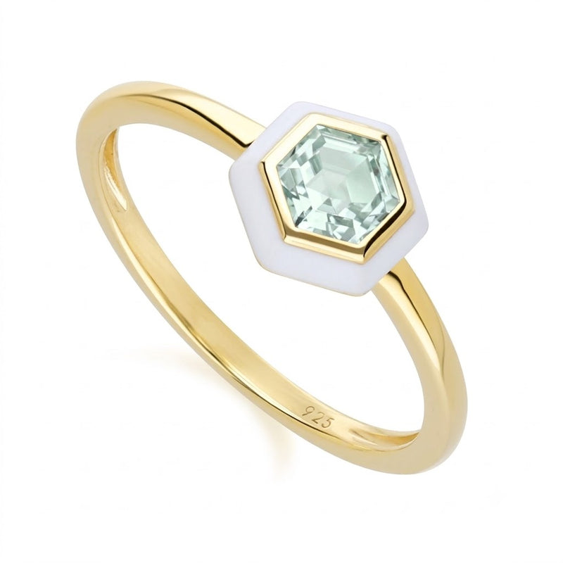 Aura Hexagon Ring (Mint Green Edition)
