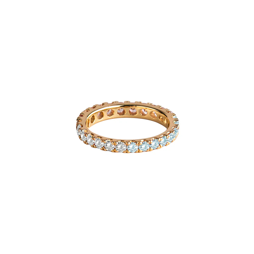 white candy pave eternity (gold)