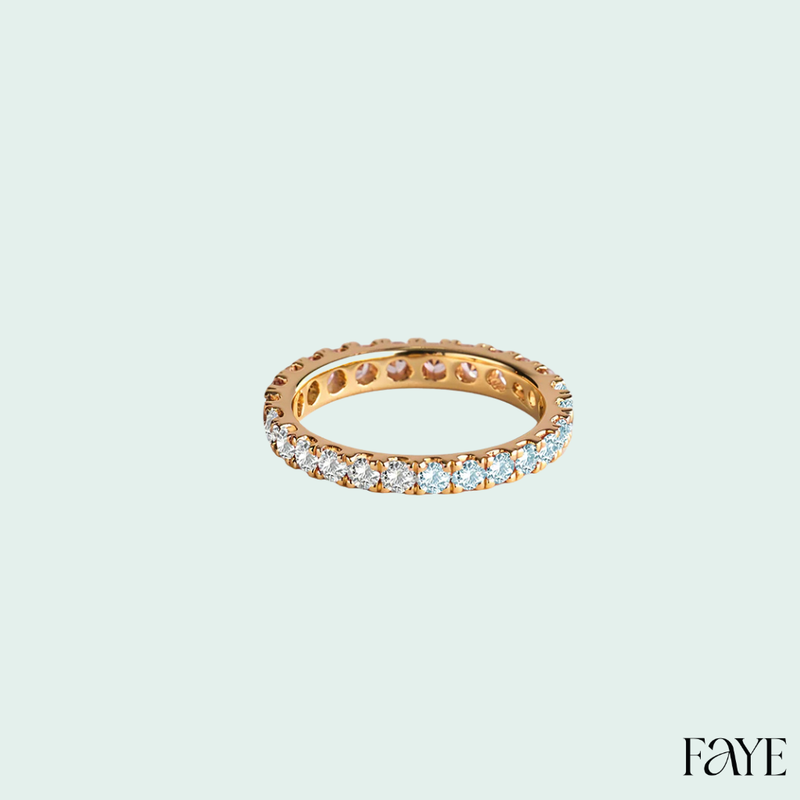 white candy pave eternity (gold)