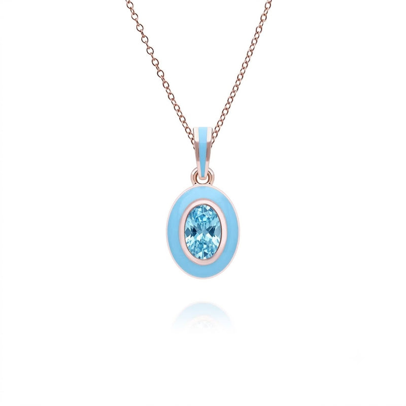 Lumina Emerald-Cut Enamel Pendant Necklace (Mint Green Edition)