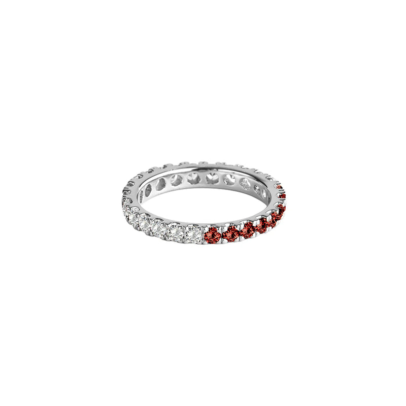 white candy pave eternity  (silver)